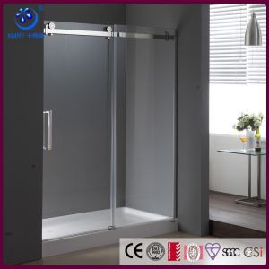 درب دوش کشویی بدون قاب ، 48 اینچ عرض ، 1/4 لیوان ، نیکل برس (KD8113T)